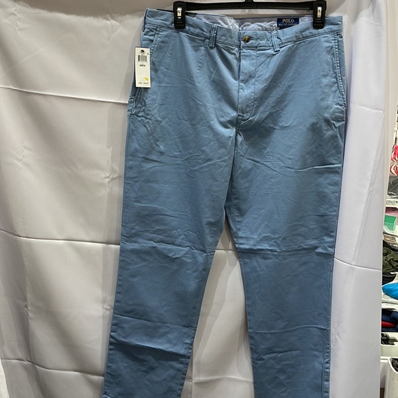 BNWT Polo Ralph Lauren Mens Polo pant 38x32" L Classic fit powder Blue - Picture 2 of 9